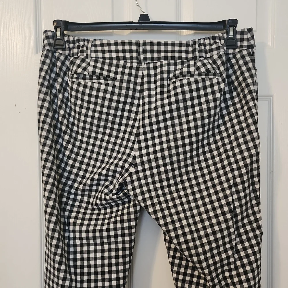 Talbots Black and White Checkered Cropped Pants - Picture 6 of 13